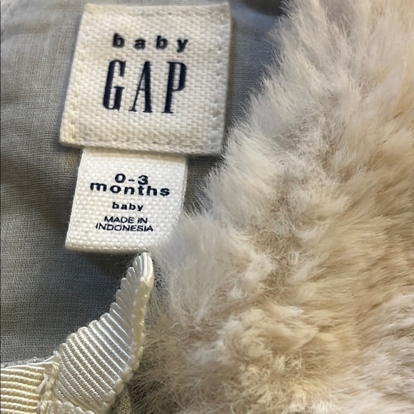 Baby Gap Dress Grey A Line Faux Fur 0-3 Months NWOT - Picture 5 of 6